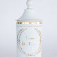 Apothecary Oil Jar with Lid and Gold Accents