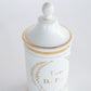 Apothecary Oil Jar with Lid and Gold Accents