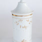 Apothecary Oil Jar with Lid and Gold Accents