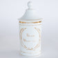 Apothecary Oil Jar with Lid and Gold Accents