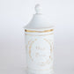Apothecary Oil Jar with Lid and Gold Accents