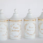 Apothecary Oil Jar with Lid and Gold Accents