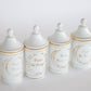 Apothecary Oil Jar with Lid and Gold Accents
