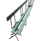Long Wood and Iron Folding Park Bench Painted Green