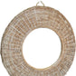 32” Rattan Mirror with Matching Hangar