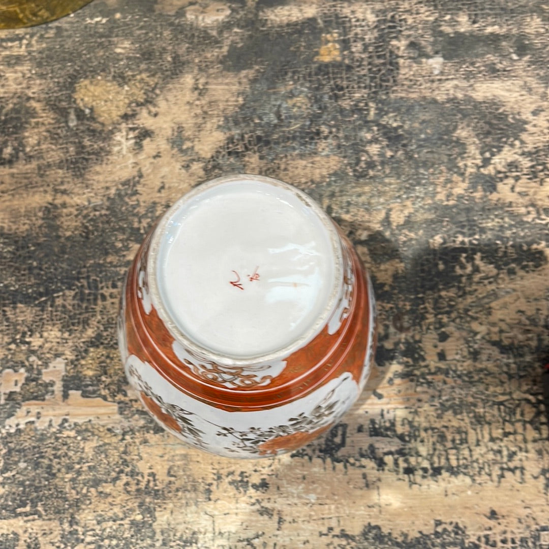 Meiji Kutani Lidded Ginger Jar