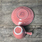 Vintage Fiestaware Peony Stick Handle Demitasse Cup & Saucer Set