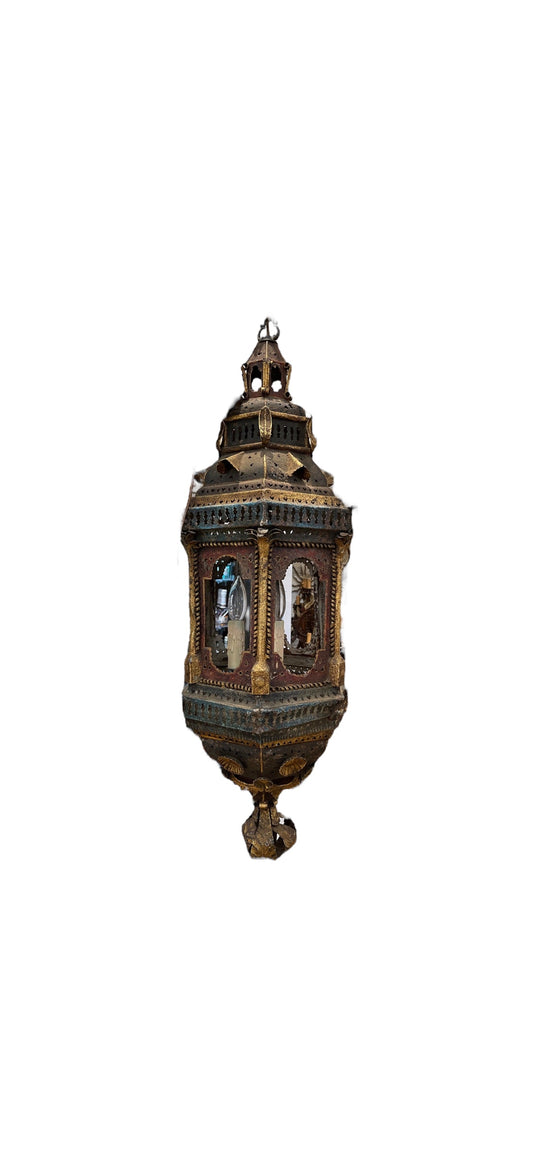 Original 18th Century Venetian Punched Metal Lantern