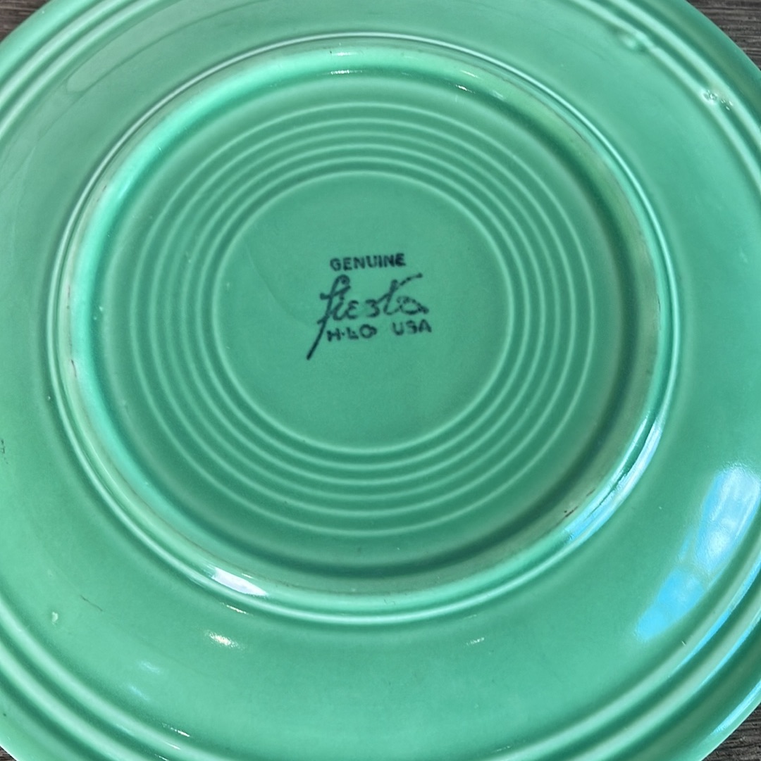 Vintage Fiestaware Light Green Dinner Plate Homer Laughlin Fiestaware 9.5" Diameter