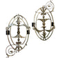Pair of Decorative Brass Scroll Sconces