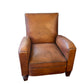 Flat Top Leather Club Chair