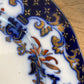 Early Minton B.B New Stone 10.25” Dish Blue Polychrome Flow Antique Pattern No 5184