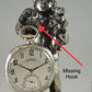 Statue of Boy Pocket Watch Holder Missing Hook