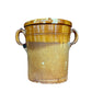 Glazed Confit Pot - Small 2 Handles - Yellow Ochre