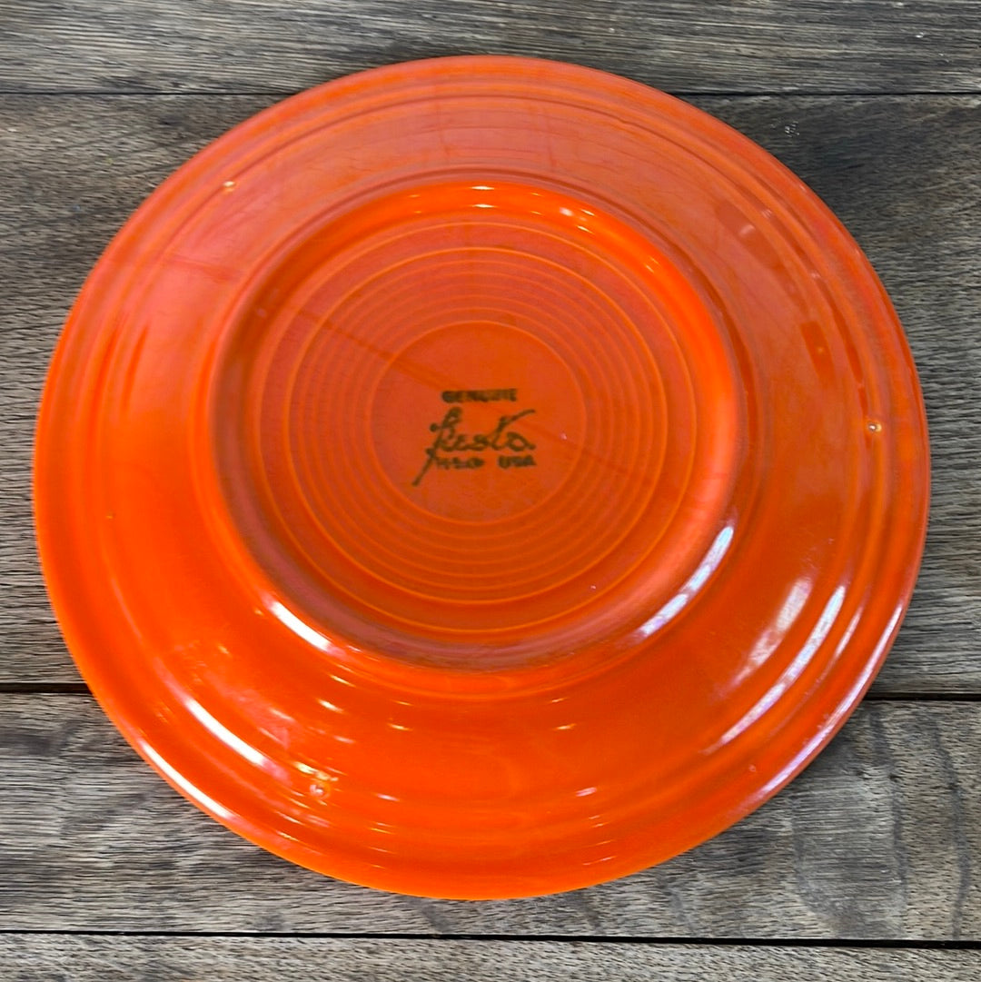Vintage Fiestaware Original Red 9.5” Luncheon Plate
