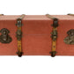 Vintage Pink Velvet Travel Trunk