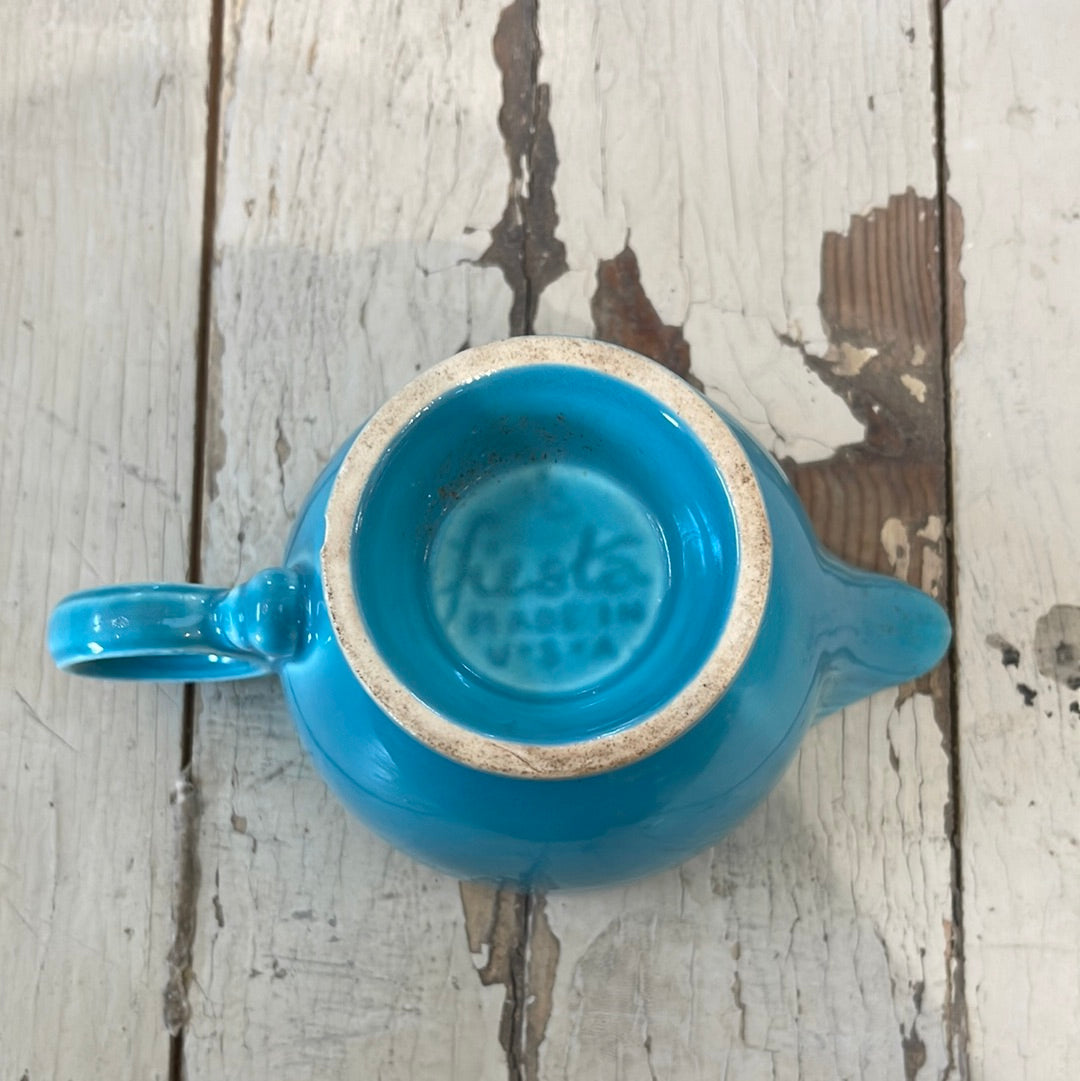 Fiestaware Turquoise Ring Handle Creamer