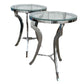 Langham Hotel Chrome and Glass Side Tables