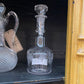 Vintage Glass Etched Grapevine and Leaves Decanter Circa 1930