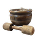 19th Century Wooden Pestle & Mortar