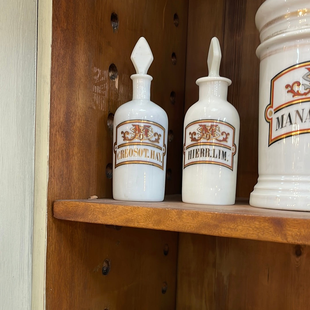 Pharmacy Jars-Small, Red/Black 1880