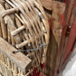 Grape Sorting Basket with Red Writing and Red Handles