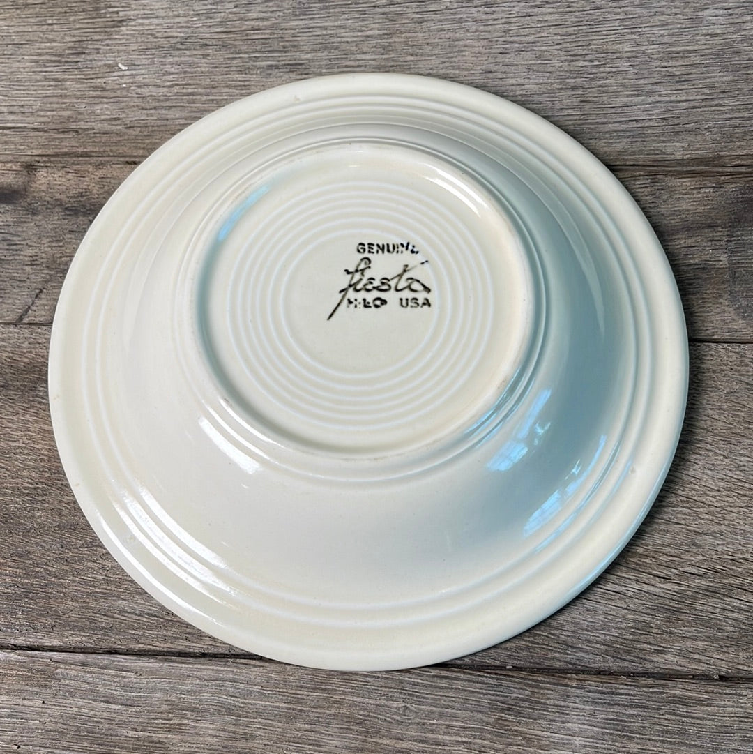 Vintage Fiestaware Ivory Dinner Plate Homer Laughlin Fiestaware 10.5" Diameter