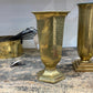 Heavy Brass Religious  Vase - 10"