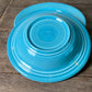 Vintage Fiestaware Turquoise Rim Soup Bowl