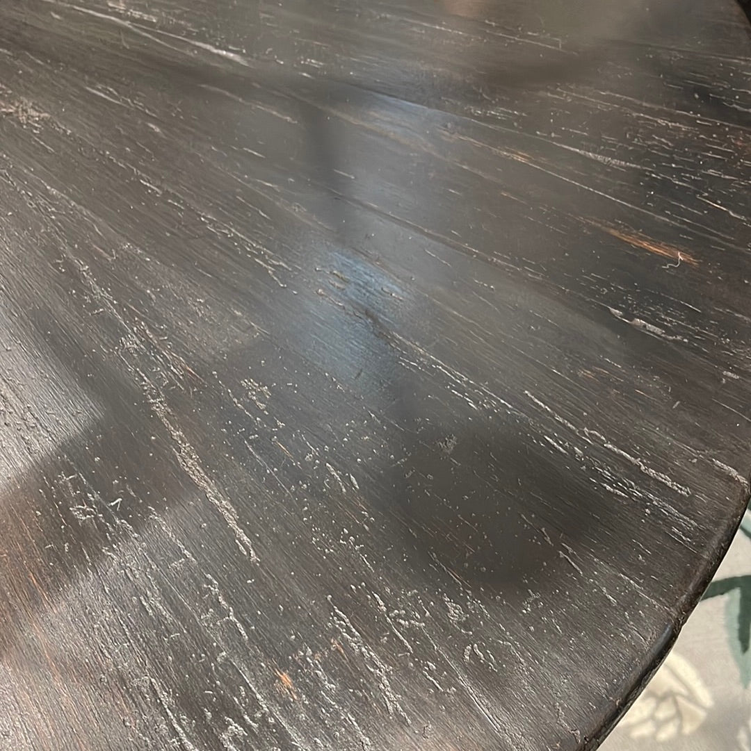 Black Round Reclaimed Dining Table