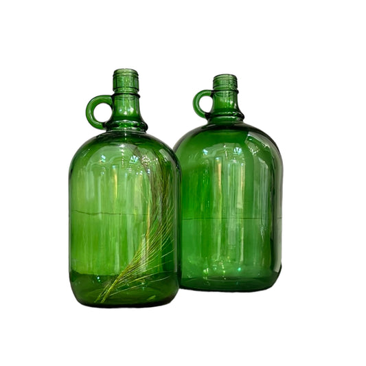 Green Glass Jug Decorative Bottle