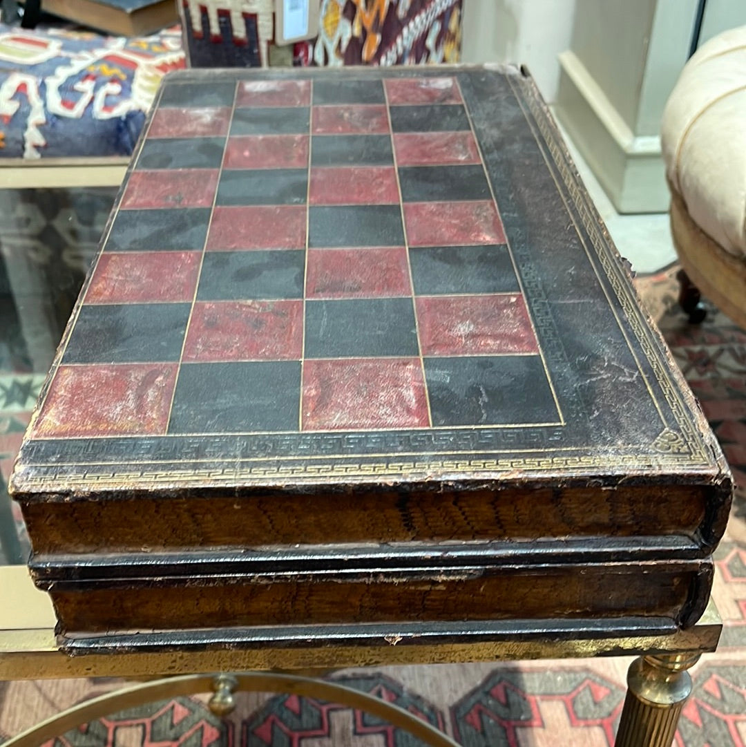 Leather Book Box and Game Boards
