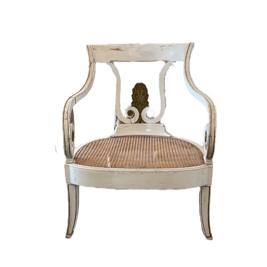 Swedish Armchair with Cain Seat Circa 1870