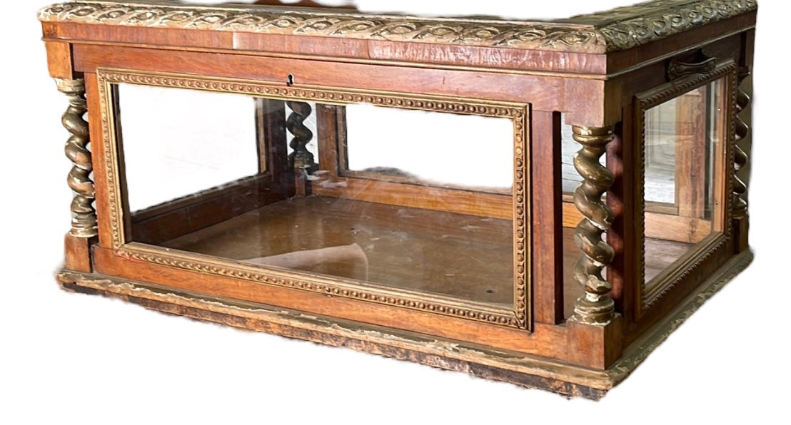 French Display Case Wood and Clear