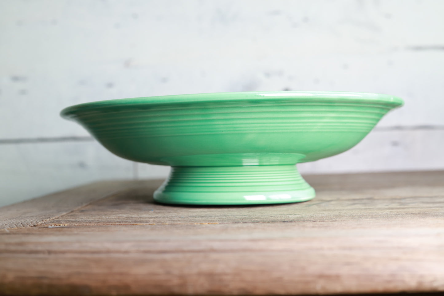 Vintage Fiestaware Green Footed Comporte