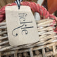 Grape Sorting Basket with Red Writing and Red Handles