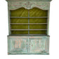 Cupboard - Green 19th Century 2 Pieces