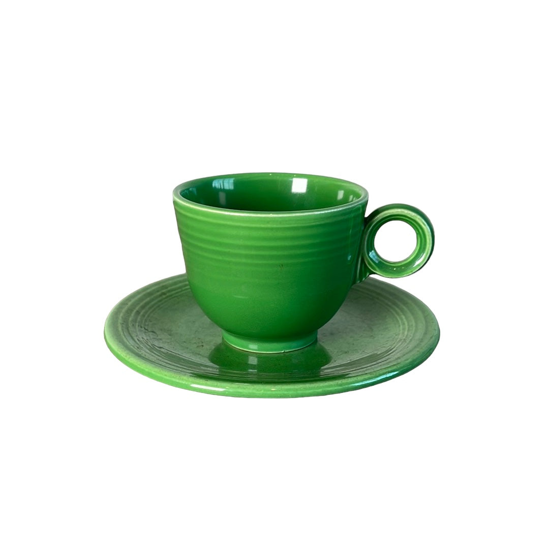 Medium Green Fiestaware Cup and Saucer