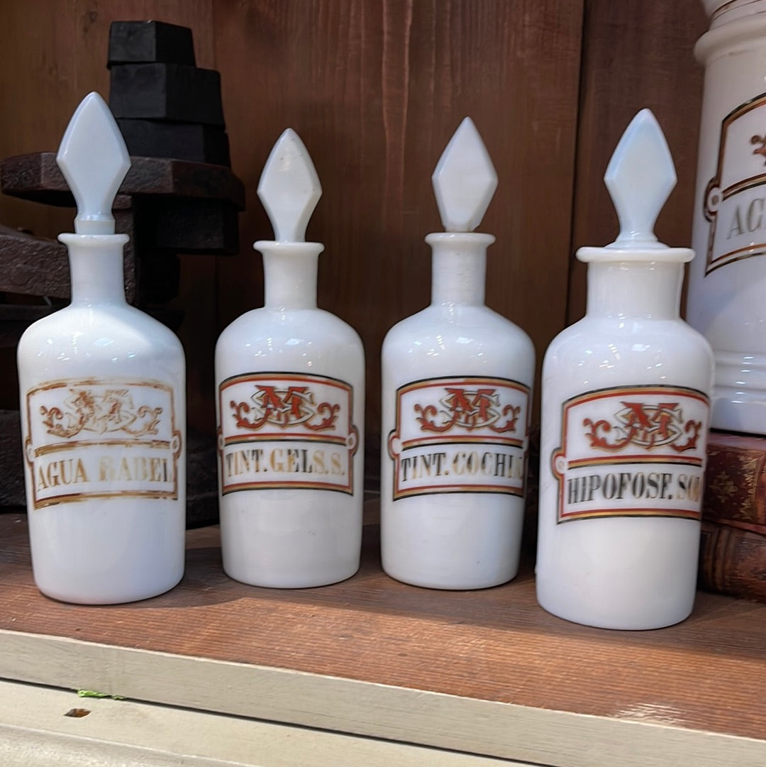 Pharmacy Jars-Small, Red/Black 1880