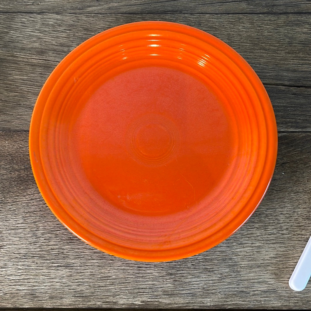 Vintage Fiestaware Original Red 9.5” Luncheon Plate