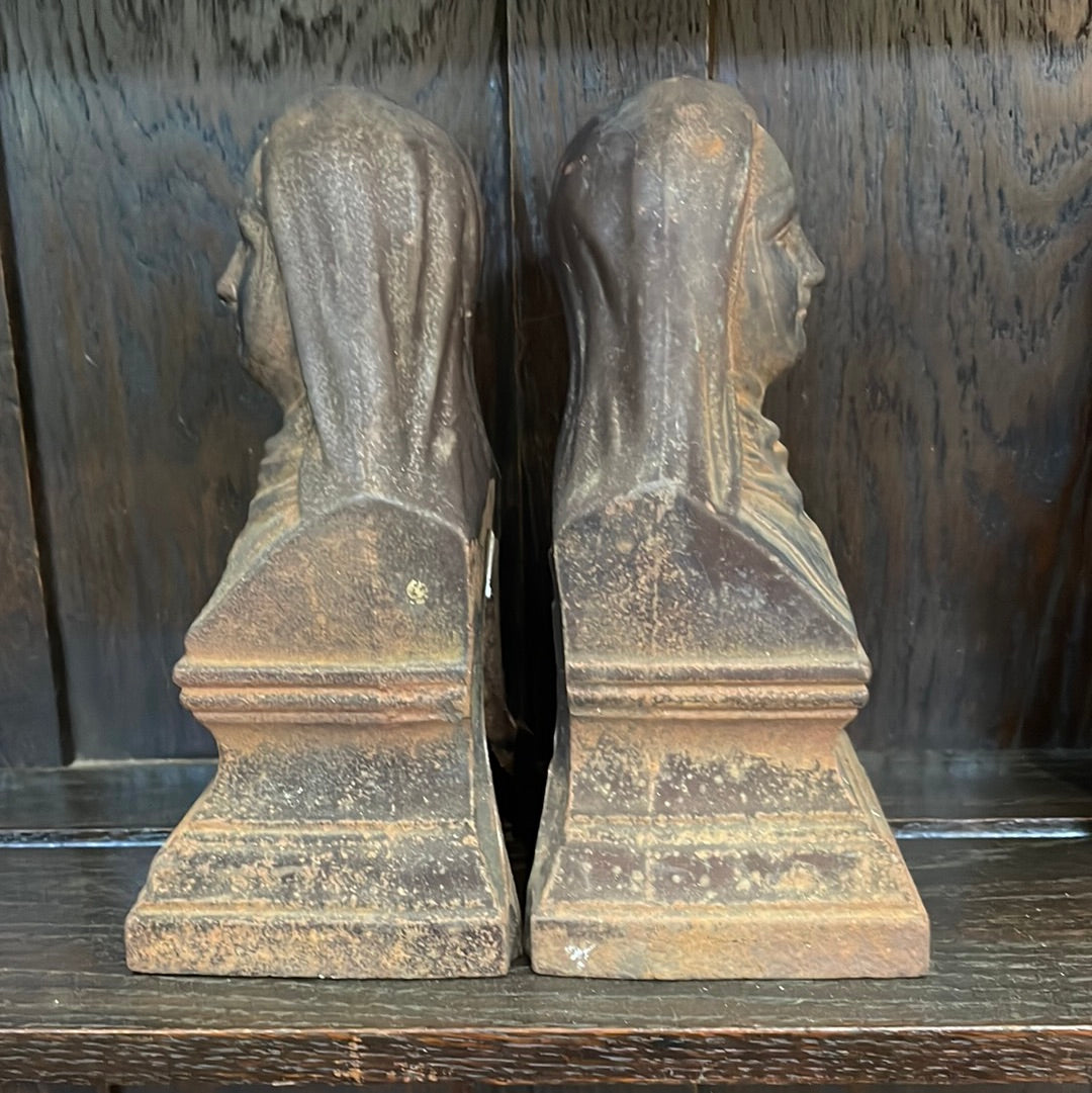 Cast Iron Bookends From French Andirons