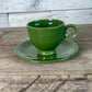 Forest Green Fiesta Ware Cup and Saucer