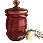 Victorian Cranberry Glass Biscuit Barrel from 1890