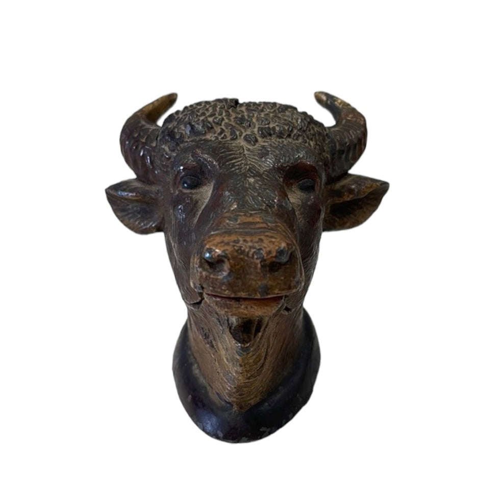 Bronze Bull Ink Pot.