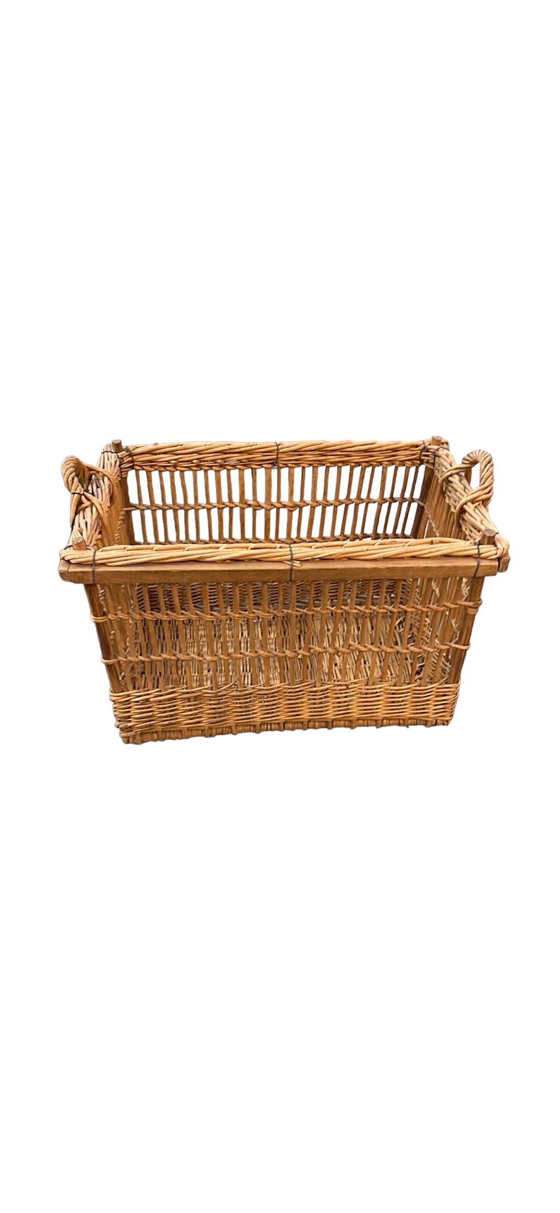 English Wicker Laundry Basket