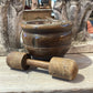 19th Century Wooden Pestle & Mortar