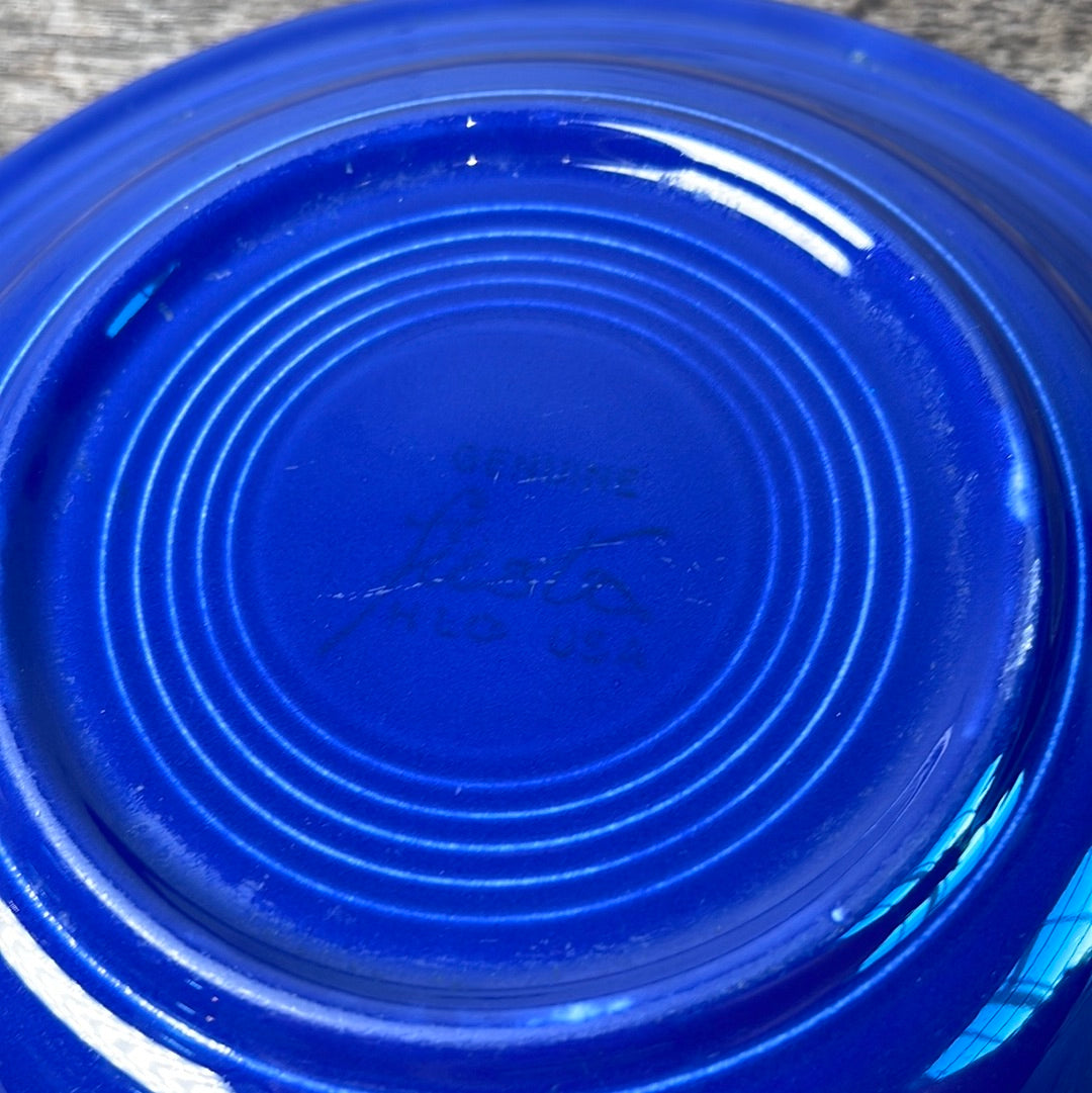 Vintage Fiestaware Cobalt Rim Soup Bowl