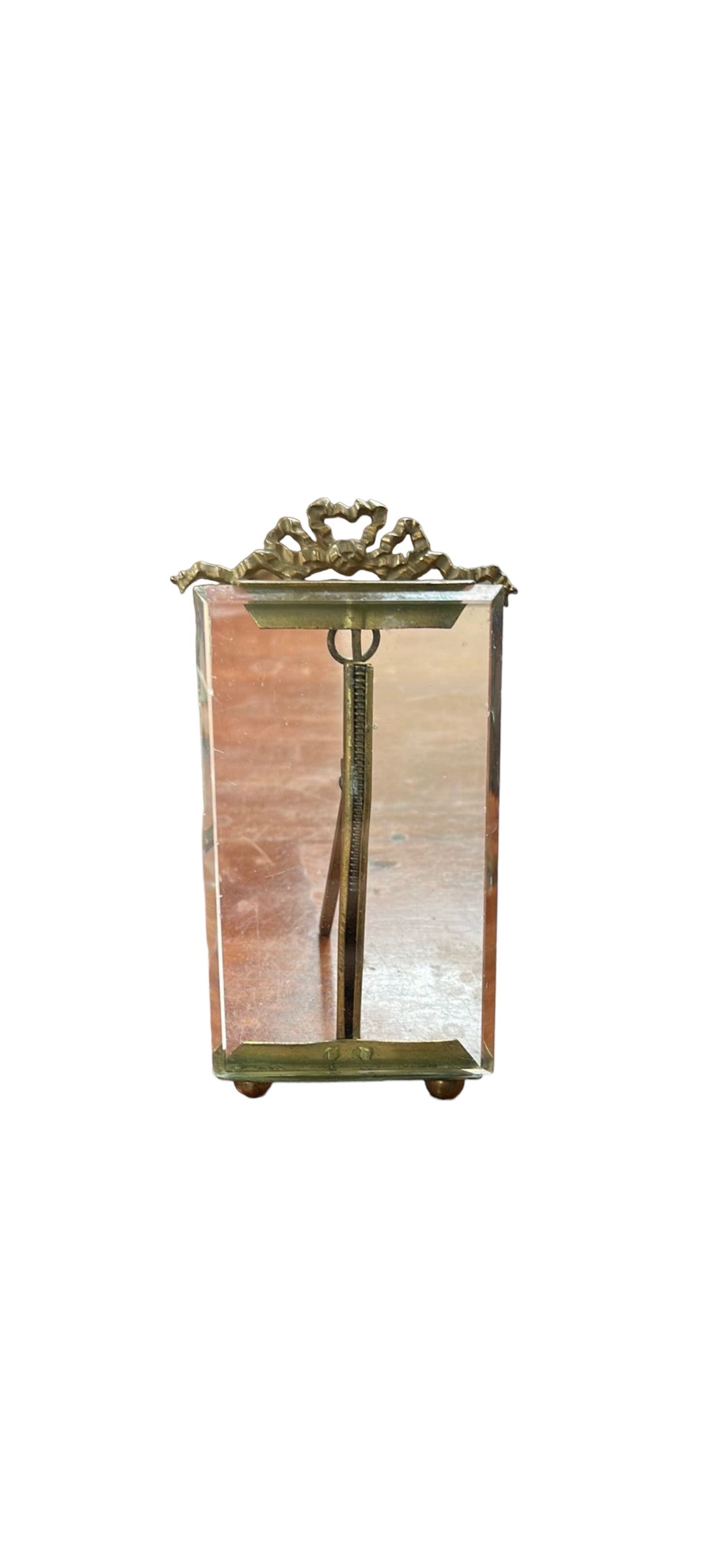 Victorian Glass and Brass Ormalu Photo Frame - Small