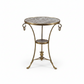 Mid-Century French Neoclassical Style Gilt Bronze and Marble Gueridon Side Table