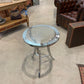 Langham Hotel Chrome and Glass Side Tables - The White Barn Antiques
